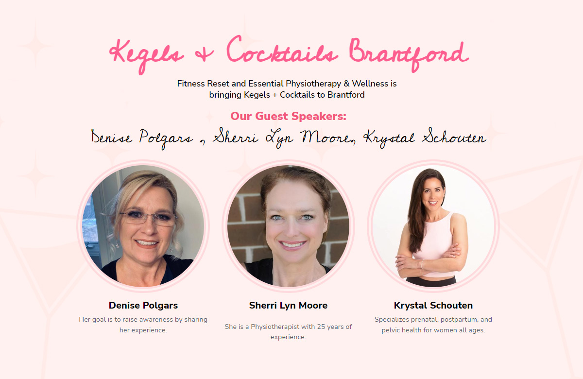 Fitness Reset and Essential Physiotherapy & Wellness is bringing Kegels + Cocktails to Brantford